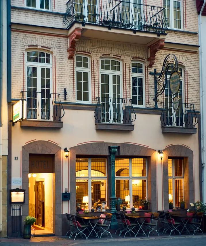 Hotel Kornpforte Koblenz – Außenansicht in der Altstadt